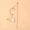 Palo de juguete para gatos, palo de juguete para gatos, palo de juguete para gatos con mango corto de alambre, palo de juguete para gatos, suministros para gatos