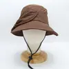 Sombrero de Pescador de Secado Rápido con Cordón, Nuevo Estilo de Moda de Verano, Lazo, Sombrero de Sol Adelgazante, Sombrero de Protección Solar, En Stock