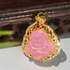 Novo Design Estilo Chinês Estilo Nacional Pingente de Buda Maitreya com Ágata Incrustada para Homens e Mulheres, Versátil 8007