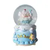 Caixa de Música Porquinho Fofo Bola de Cristal Romântico Presente de Dia dos Namorados para Meninas Caixa de Música de Vidro Floco de Neve Brilhante Presente de Aniversário