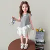 Vestido Chaleco para Niña Moda Verano 2026 Estilo Nuevo Vestido Infantil Irregular Sin Mangas Vestido de Verano para Bebé Niña
