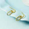 Pendientes de estilo frío para mujer, pendientes geométricos sencillos, pendientes elegantes de celebridades de Internet francesas, nueva joyería de moda, pendientes cortos