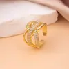Anillo para Mujer, Lujo Ligero, Nicho de Alta Gama, Anillo Exagerado de Zirconia, Anillo Sencillo, Anillo Abierto, Joyería de Reina Madre, No se Desvanece