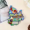 Ímãs de Geladeira de Madeira de Liaoning Ímãs Culturais e Criativos Personalizados de Cidades Chinesas Ímãs Criativos de Madeira Comemorativos de Viagem Decoração Criativa de Madeira para Casa