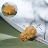 Sándalo Natural Tallado Cabeza de Pixiu Accesorios Pequeños de Pixiu Juguete de Caoba Accesorios de Cuentas Sueltas Cuentas de Cabeza Humana de Madera