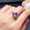 Corte Ninho de Pássaro Corte Fogos de Artifício Celebridade da Internet de Alto Padrão Venda ao Vivo Novo Produto Amethyst Simulado Anel Aberto Elegante Anel Feminino
