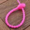 Cable de Datos Autocierre de Renacuajo Silicona de Colores Llavero DIY Cordón para Muñeca de Bolsa de Moda Amarre de Almacenamiento