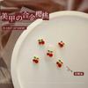 Accesorios Transfronterizos Nuevos para Uñas de Aleación de Cereza Fruta Rhinestone 3D Metal DIY Decoraciones de Uñas Portátiles Venta al por Mayor