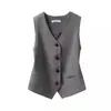 Chaleco de traje para mujer chaleco pequeño primavera y otoño 2024 nuevo ajuste ceñido prenda exterior chaleco de mujer de capas chaleco corto azul