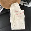 Pijama de Tres Piezas para Mujer, Estilo Coreano de Dibujos Animados, Gatito Lindo, Estudiante, Tallas Grandes, Estilo Primavera y Verano, Se Puede Usar Afuera, Ropa de Casa Holgada