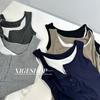 Camisola falsa de dos piezas con contraste de color para mujer, ropa exterior de verano, diseño ajustado, hilo Spice Girl, top sin mangas, base de moda