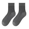 Calcetines de Verano Finos de Punto para Hombre Chunyi Ultra-Delgados Transpirables de Malla Calcetines de Caña Media Color Sólido Casuales de Negocios Shantou