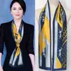 Lenço de seda pequeno, moderno e versátil, design de faixa longa, acessório para o pescoço feminino, adequado para primavera e outono, fino e elegante, novo estilo 2026, lenço estilo coreano