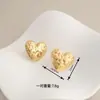 Aço Inoxidável Estilo Coreano Nicho Estilo Cool Criativo Plissado Amor Brincos Femininos Luxo Leve Temperamento Joias Brincos Atacado