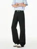 Jeans Acampanados de Seda Hielo Lyocell para Hombre, Estilo Delgado de Verano, Vibras Frescas, Pantalones Vintage Sickle, Pantalones Rectos de Tencel