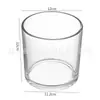 Frasco de Vidro para Vela de Aromaterapia Frasco Refil Transparente Elegante Simples Caseiro Enfeites para Atmosfera Caseira