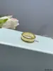 Anillo de flor de caleidoscopio de doble círculo de trébol de cuatro hojas para mujer, grueso, chapado en oro rosa de 18 quilates, fila de cuentas de firma, anillo para el dedo con cruz de diamantes