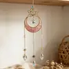 Pingente de Sino de Vento de Cristal Lótus Apanhador de Sol Lua Pendurado Festival Decoração de Casa Dropshipping