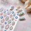 Marco de Fotos Estilo Fresco Vintage Pegatinas de Uñas con Forma de Lazo Ts4078 Estilo Pastoral Francés Pegatinas Florales de Cerezo para Uñas