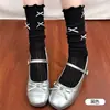 Calcetines de mujer Zhuji, calcetines de ballet hasta la pantorrilla estilo Miu, finos de verano, suaves, amigables con la piel, cómodos, calcetines elásticos apilables