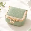 Bolsa de Almacenamiento para Joyería Portátil de Cuero Exquisita Caja de Almacenamiento para Joyería Mini Billetera para Monedas Caja para Anillos Collares Pendientes Accesorios