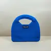 Bolso de Punto con Patrón de Diamantes, Bolso de Mano Tejido Fly-Knit Personalizado para Mujer, Bolso de Mano de Hilo de Invierno, Bolso Portátil, Estilo Nicho Coreano