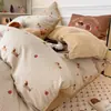 Juego de Cama de Cuatro Piezas de Algodón Puro Ab Surface Terciopelo de Leche Invierno Engrosado Funda de Edredón de Terciopelo de Coral Juego de Tres Piezas para Dormitorio de Estudiante con Forro de Lana