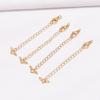 Corrente de Cauda de Ouro a Vácuo 24K Fecho Lagosta Corrente de Extensão Conector de Final para Pulseira Colar DIY Corrente de Cauda Gota Estilo Luxo