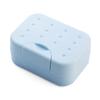 Jabonera de Viaje Montada en la Pared con Drenaje Estante para Jabón para Baño con Tapa Estante de Almacenamiento Portajabón Portátil Sin Perforaciones