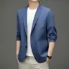 Traje Casual Nuevo Primavera 2023 Chaqueta de Traje de Negocios para Hombre Capa Única Delgado Traje Pequeño Superior de Moda