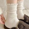 Calcetines de Invierno Nuevos de Lana para Mujer, Calcetines de Lana Gruesos y Cálidos hasta la Mitad de la Pantorrilla, Estilo Básico Coreano
