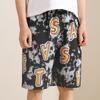 Pantalones de pijama de verano de algodón y seda para hombre, pantalones cortos casuales finos, sueltos, para uso exterior, para el hogar, pantalones deportivos de talla grande