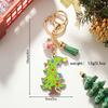 Amazon Nuevo Árbol de Navidad Torcido Colgante Llavero de Madera Cruzado Creativo Regalo de Navidad Llavero Adornos Colgantes