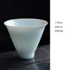 Porcelana Branca Dehua Verde Sombra Copo Mestre Artesanal Aro Fino Copo para Convidados Xícara de Chá Xícara de Chá Kung Fu Copo para Degustação de Chá em Casa Estilo Chinês