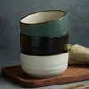 2 piezas de cuenco pequeño de cerámica defectuoso cuenco de arroz de 4.5 pulgadas cuenco pequeño para sopa cuenco para comer en casa hermoso hermoso color Nórdico
