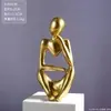 Popular Transfronteriza Nórdica Moderna Minimalista Figura Abstracta Arte Escultura de Arenisca Creativa Decoración para el Hogar Sala de Estar Hotel