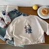 Camisetas Infantis de Manga Longa 2026 Outono Novidades Primavera e Outono Estampa de Desenho para Meninos Tops e Camisetas Básicas para Bebês Meninas