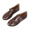 Zapatos de Salón Individuales Estilo Retro Francés para Mujer, Zapatos Mary Jane con Correa Pequeña en el Tobillo, Zapatos Planos Bajos de Ballet