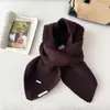 Bufanda Pequeña de Punto Rosa Estilo Coreano para Mujer, Bufanda de Punto para Calidez Invernal y Protección contra el Frío, Calientacuellos, Versátil y de Moda