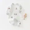 Mameluco para bebé, diseño de no quitar, mameluco con entrepierna abierta, grado antibacteriano 10A, traje para gateo de bebé, para todas las estaciones, algodón puro