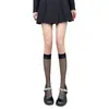 Calcetines al por mayor para mujer Primavera y Verano Ultra-delgados de media pantorrilla Medias Negras Calcetines JK transfronterizos para pantorrilla por encima de la rodilla Medias Negras Blancas