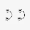 Artículo Popular de Venta Cruzada Europea y Americana S925 Plata de Ley Corazón Roscado Personalizado Pendientes Versátiles de Lujo Ligero Estilo Coreano