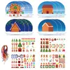 Nuevos Artículos de Gran Venta Transfronterizos: Adornos de Dibujos Animados para Niños, Pegatinas para Tarjetas Navideñas DIY, Set de Regalo para Árbol de Navidad, Marco de Fotos