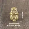 Latón de mono incienso 12 zodiaco cadena colgante llavero colgante venta caliente pequeño cobre puesto de mayoreo suministro