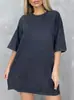 Camiseta de Manga Corta de Algodón Pesado Lavada al Agua Estilo Retro Americano Desgastado Verano Calle Alta Fresca Sencilla hiphop Top de Moda