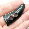 Botones de Cuerno de Resina Clásicos Negros y Marrones de Dos Agujeros, Venta Directa de Fábrica y Venta al por Mayor para Abrigos y Chaquetas de Lana