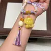 Cera de Abeja de Segunda Generación Varios Estilos Oso Bolsa de Queso Colgante Llavero DIY Exquisito Adorno de Joyería