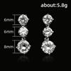 Aretes largos redondos de circonita Cao Shi Aretes de moda europea y americana para mujer Aretes súper brillantes que combinan con todo Venta al por mayor de fábrica