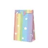 Bolsa de Regalo Nube Arcoíris Fiesta de Cumpleaños Dulces Souvenir Bolsa de Regalo Bolsa de Papel Kraft Ecológica y Biodegradable
