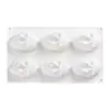 Molde de Silicona para Pastel Mousse de Conejo Popular de 6 Piezas para Hornear DIY Fácil de Desmoldar